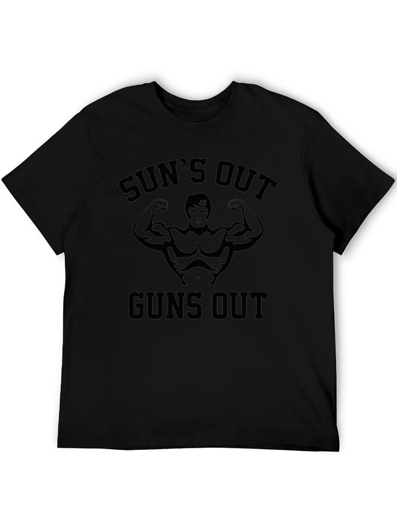 Suns Out Guns Out Graphic Tee - Black T-Shirt