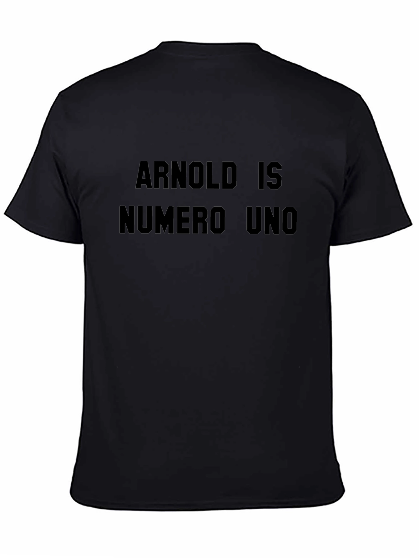 Arnold Is Numero Uno Black Graphic Tee