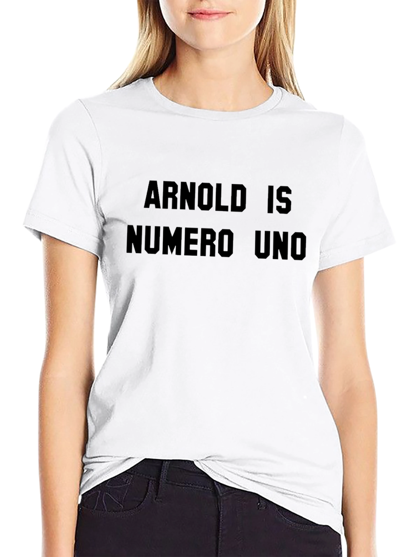 Arnold Is Numero Uno Black Graphic Tee