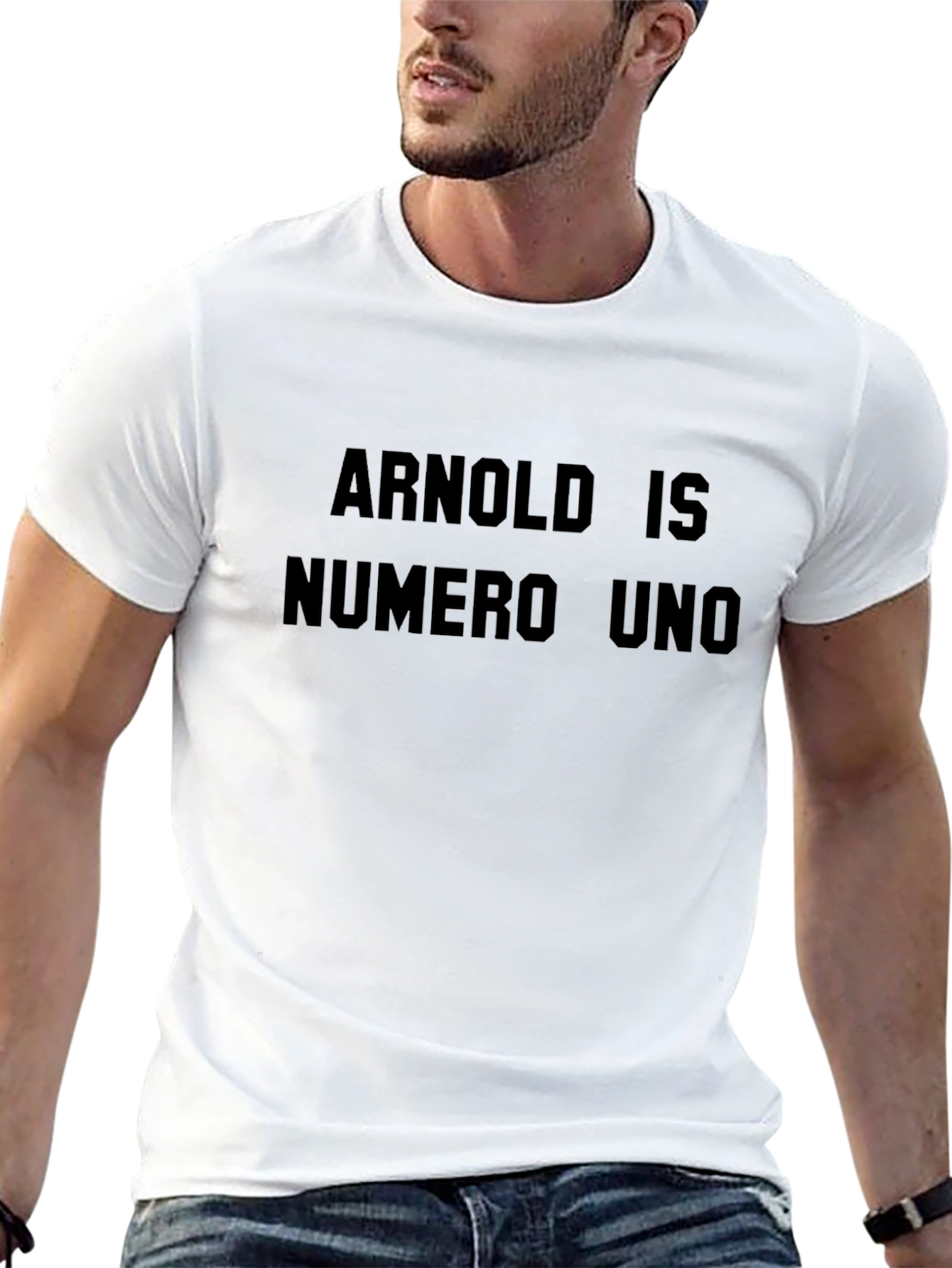 Arnold Is Numero Uno Black Graphic Tee