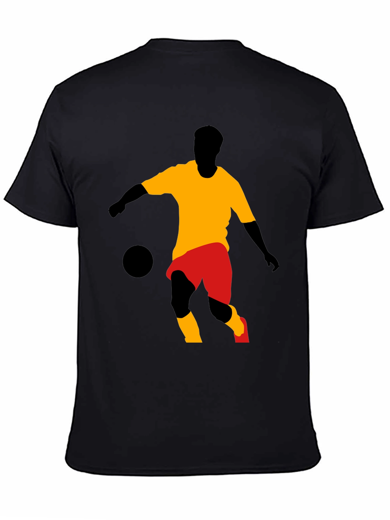 Soccer Player Graphic Tee - Stylish Black T-Shirt