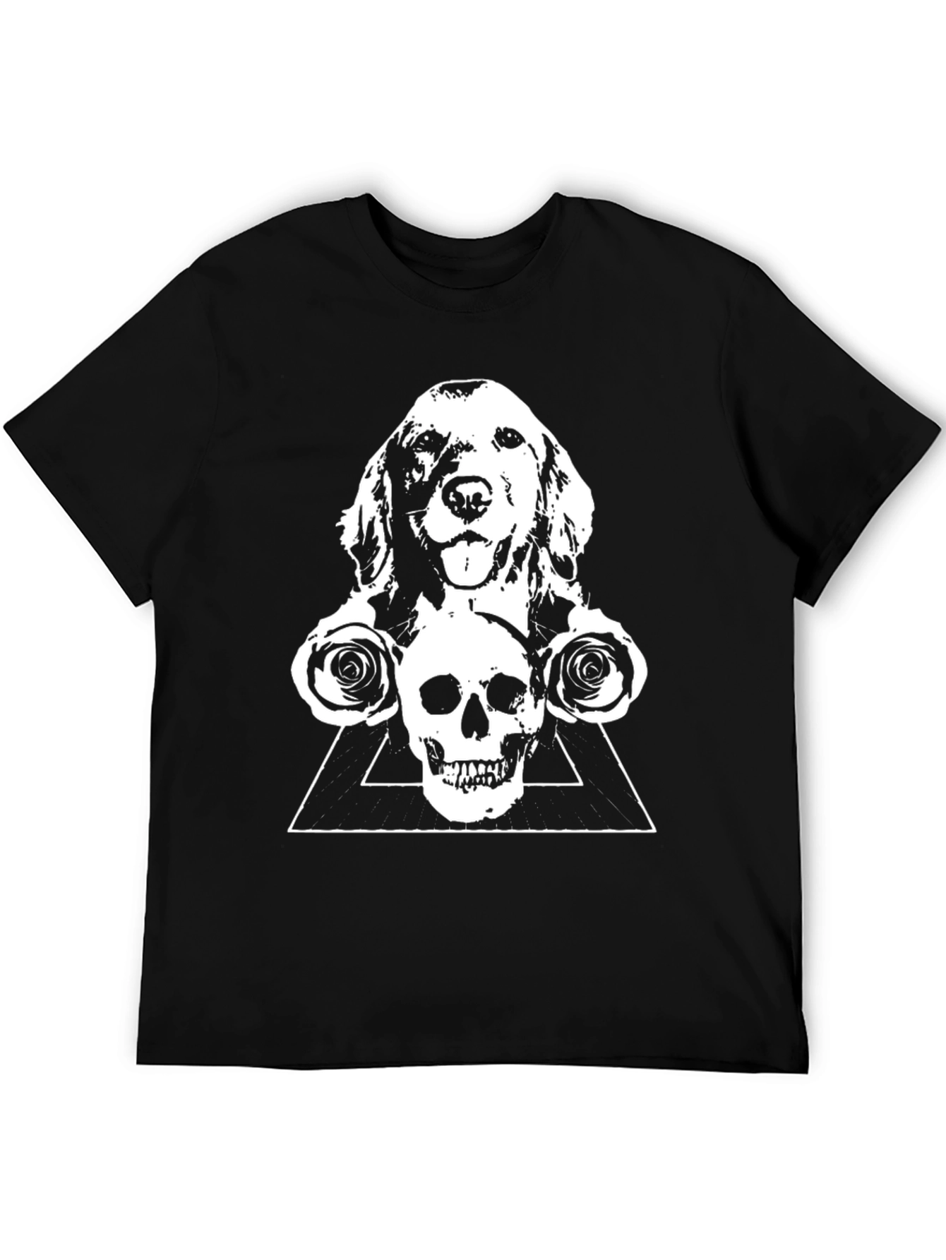 Dog Skull & Roses Graphic Tee