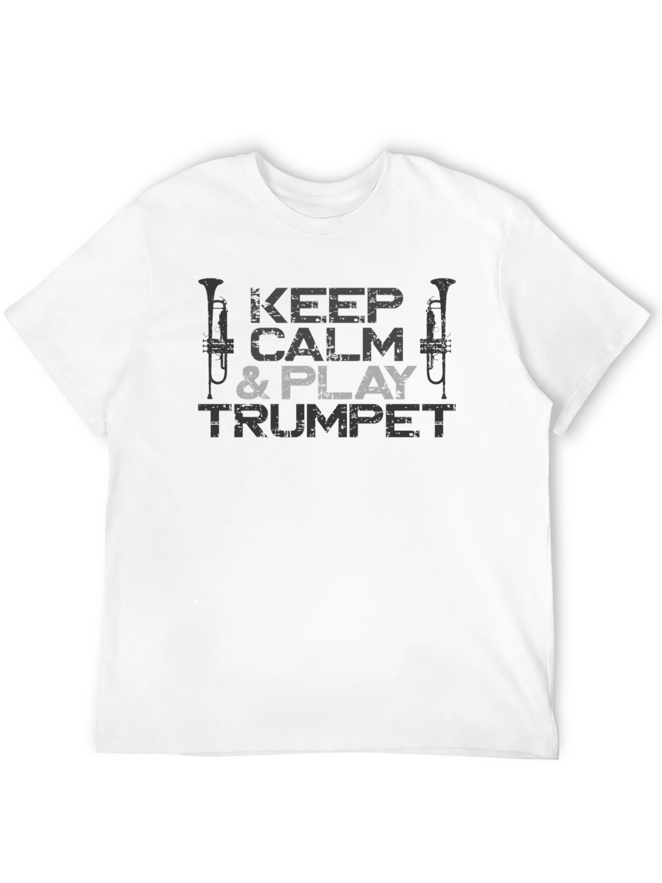 Keep Calm & Play Trumpet Black T-Shirt