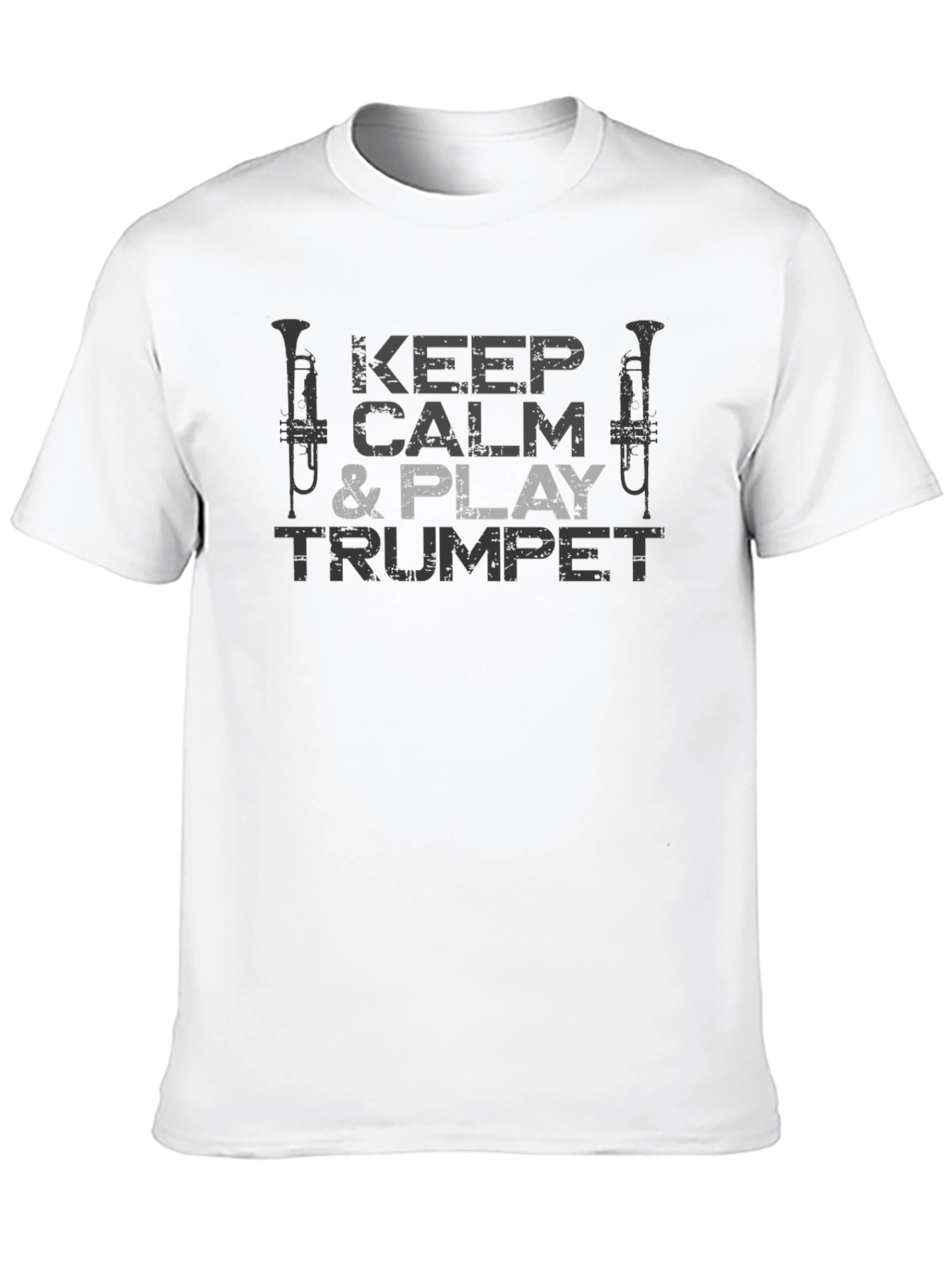 Keep Calm & Play Trumpet Black T-Shirt