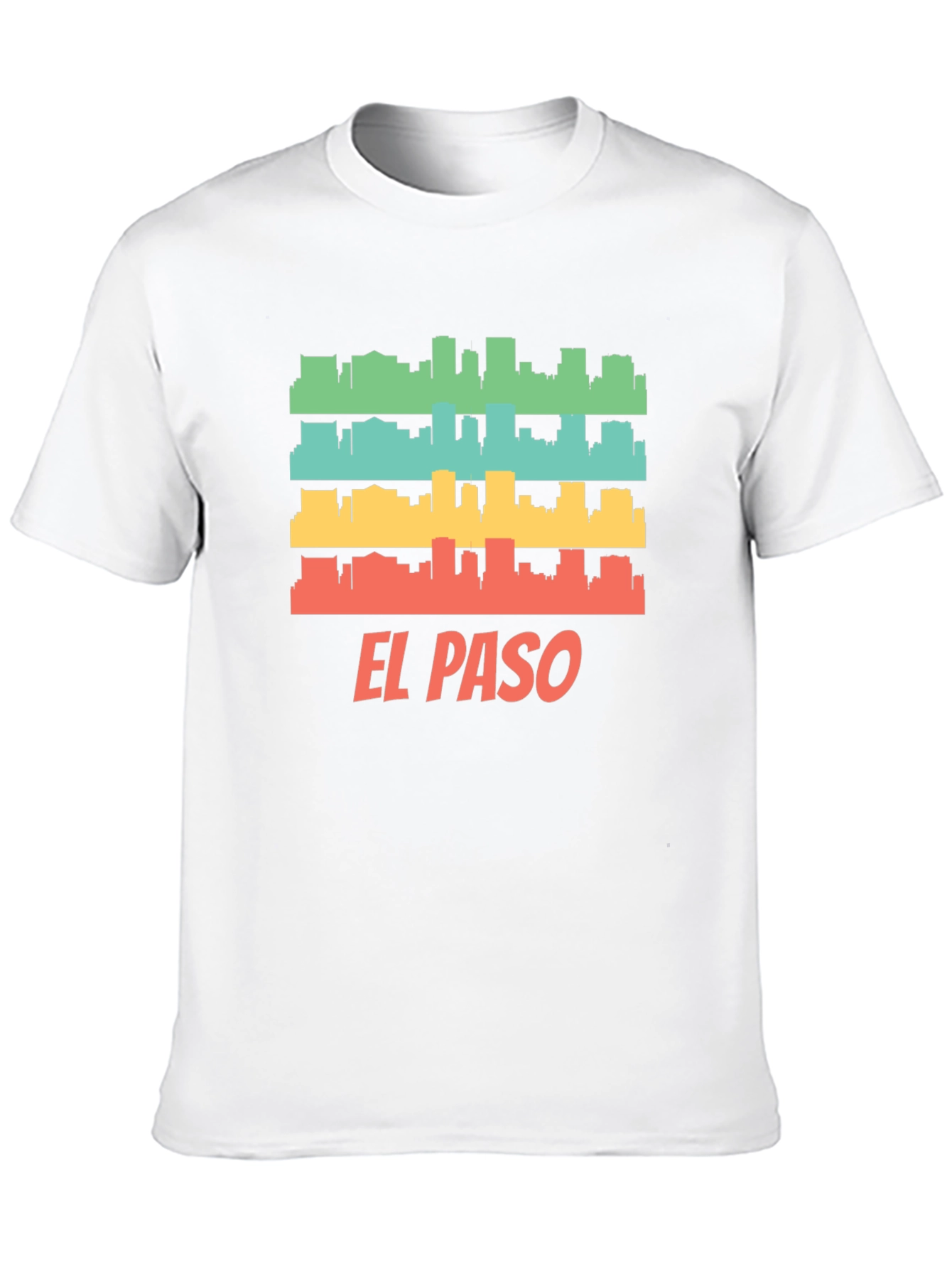 El Paso Retro Skyline Mens T-Shirt