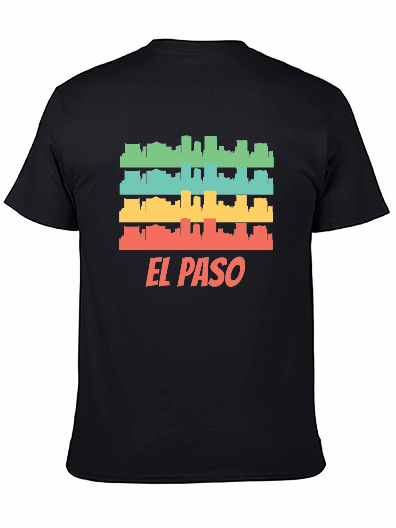El Paso Retro Skyline Mens T-Shirt