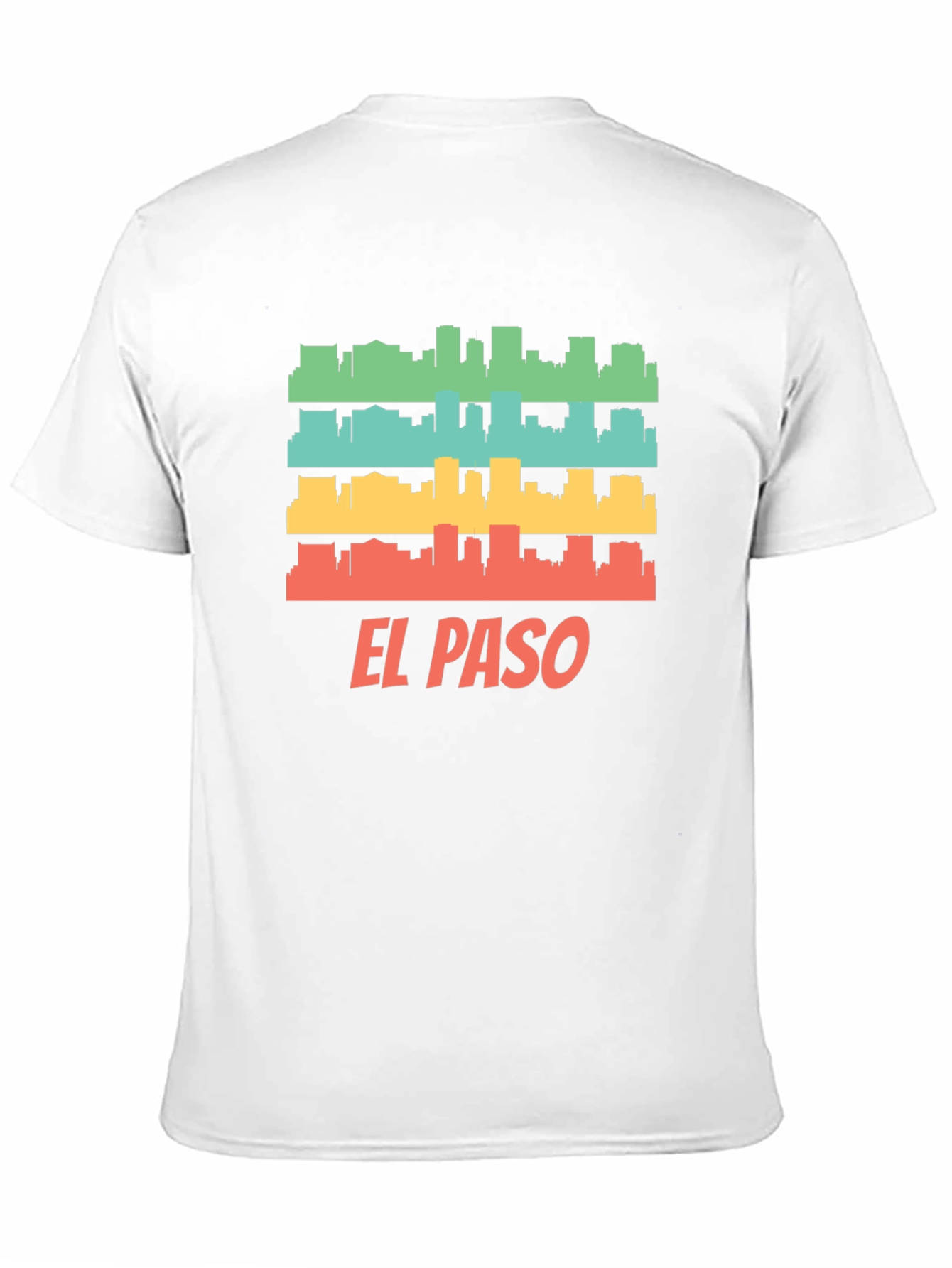El Paso Retro Skyline Mens T-Shirt