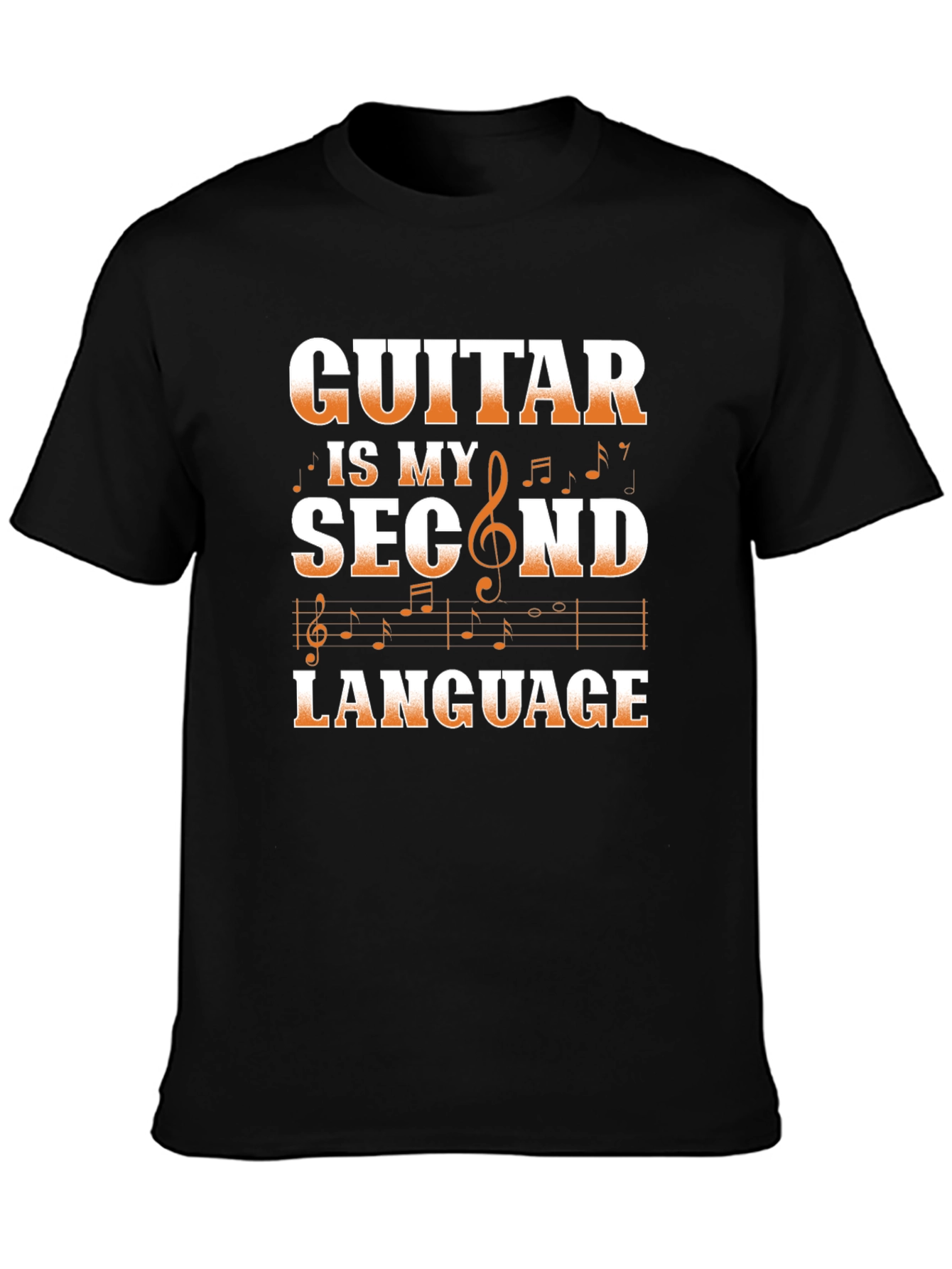 Guitar Is My Second Language Graphic Tee