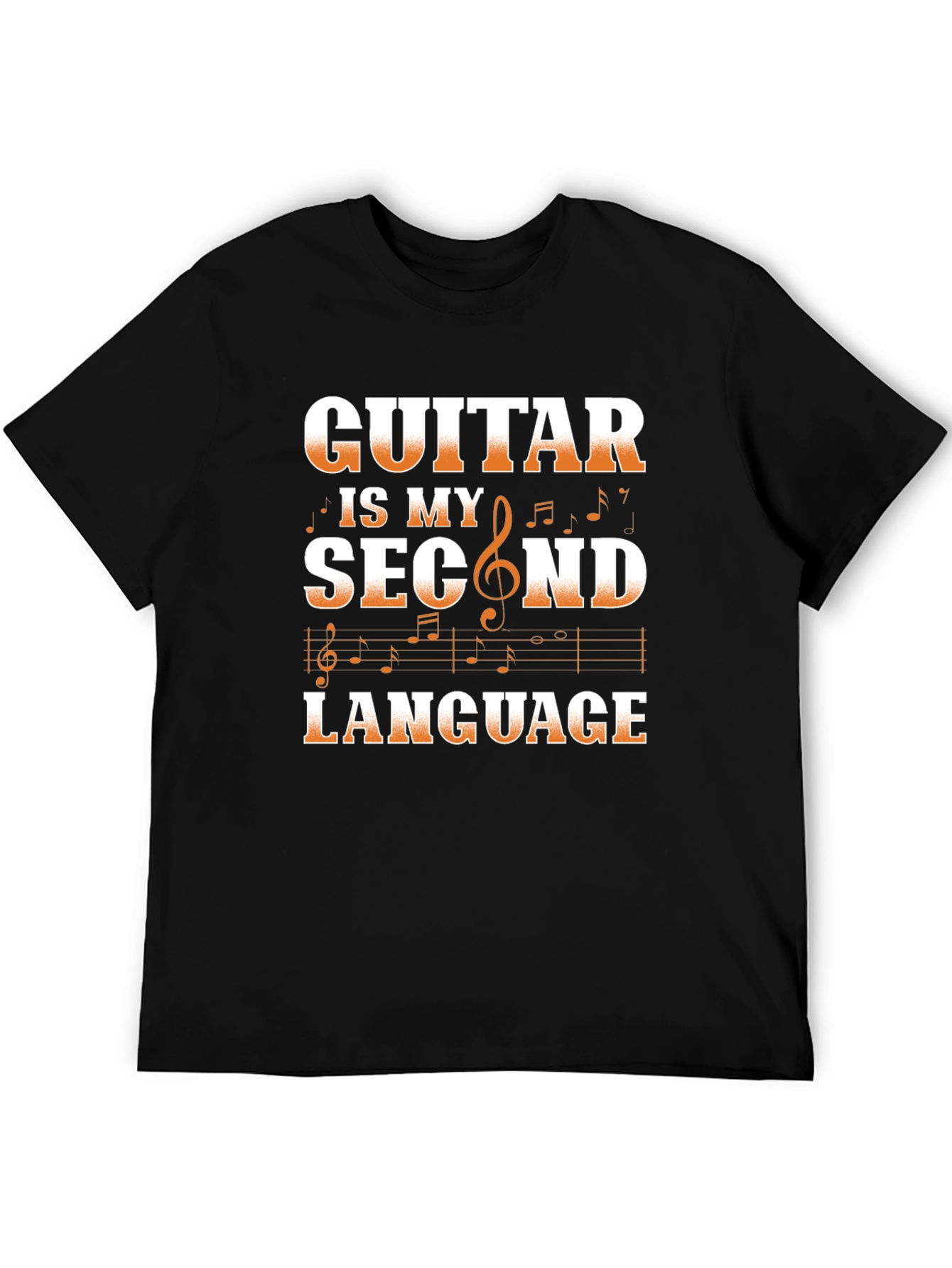Guitar Is My Second Language Graphic Tee