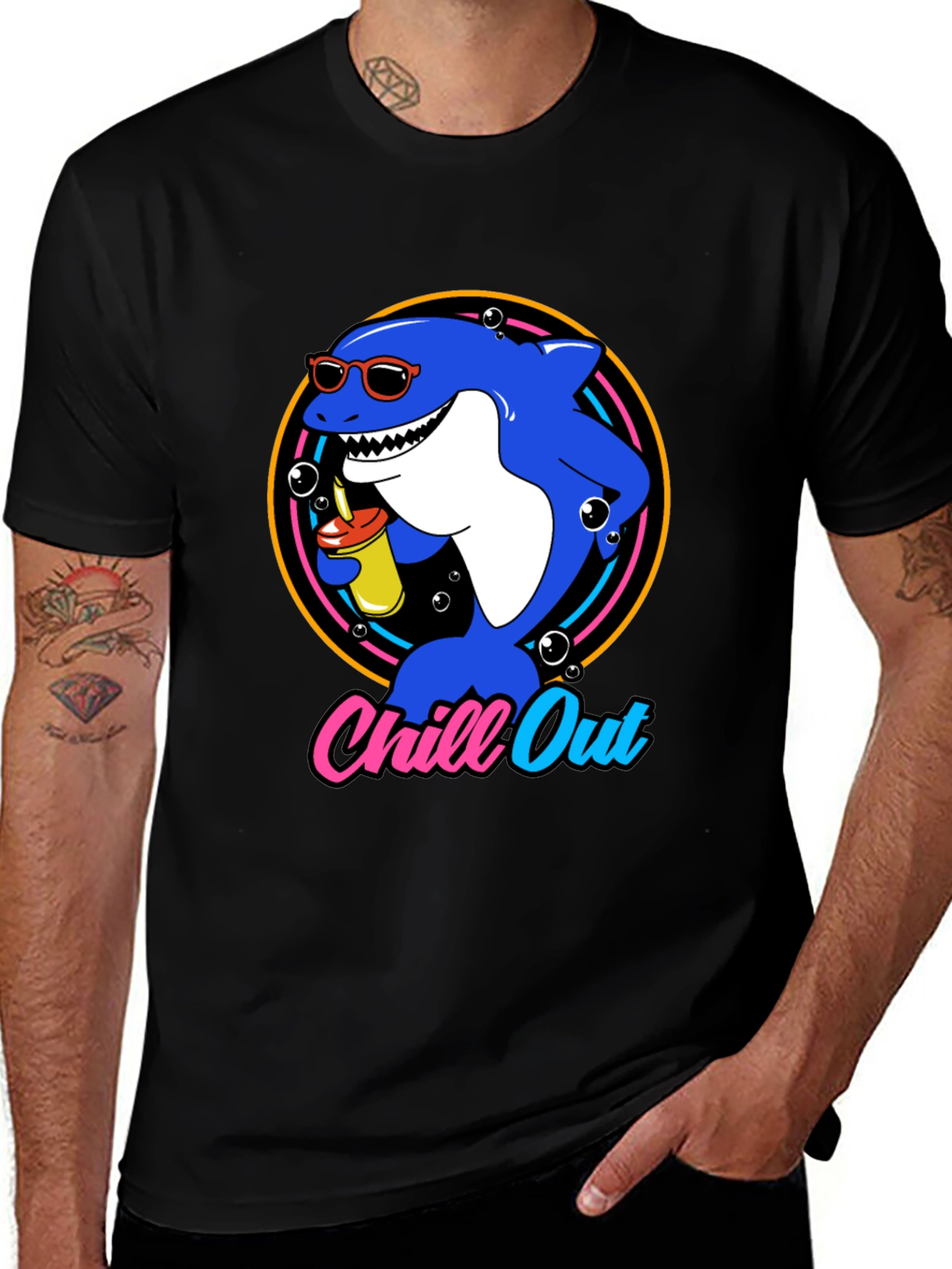 Chill Out Shark Graphic T-Shirt
