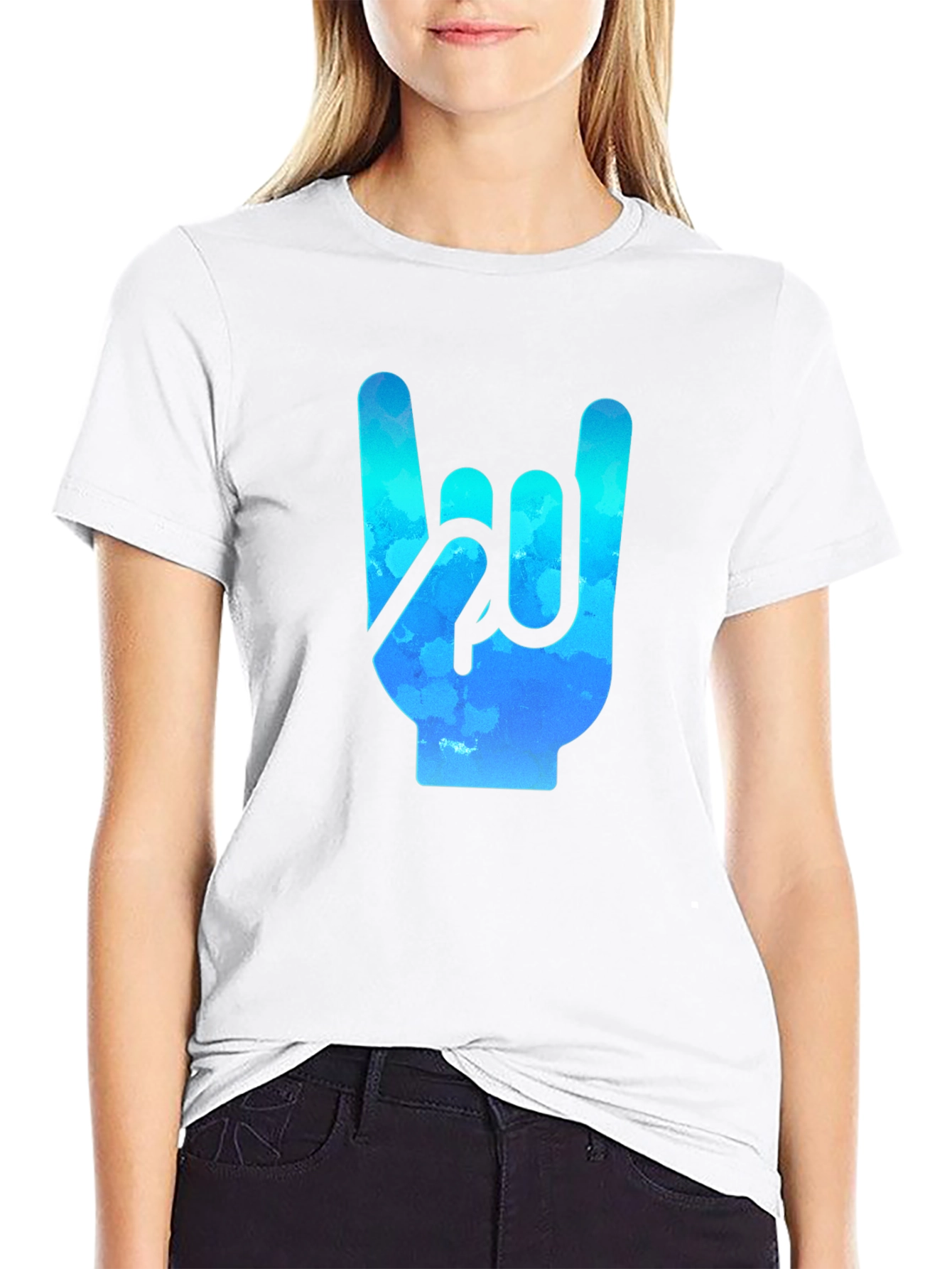 Rock On Graphic T-Shirt - Stylish Black Tee