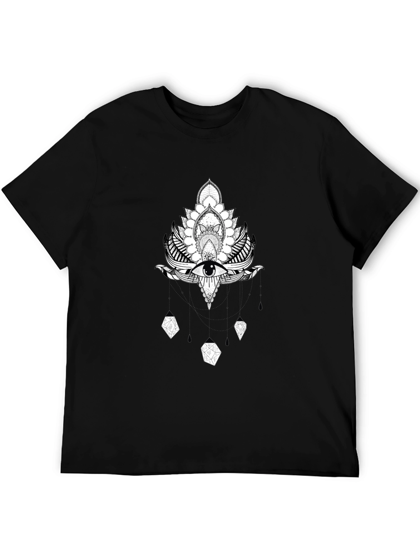 Mystic Eye Graphic Tee - Black Cotton Comfort