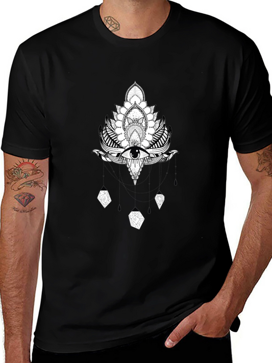 Mystic Eye Graphic Tee - Black Cotton Comfort