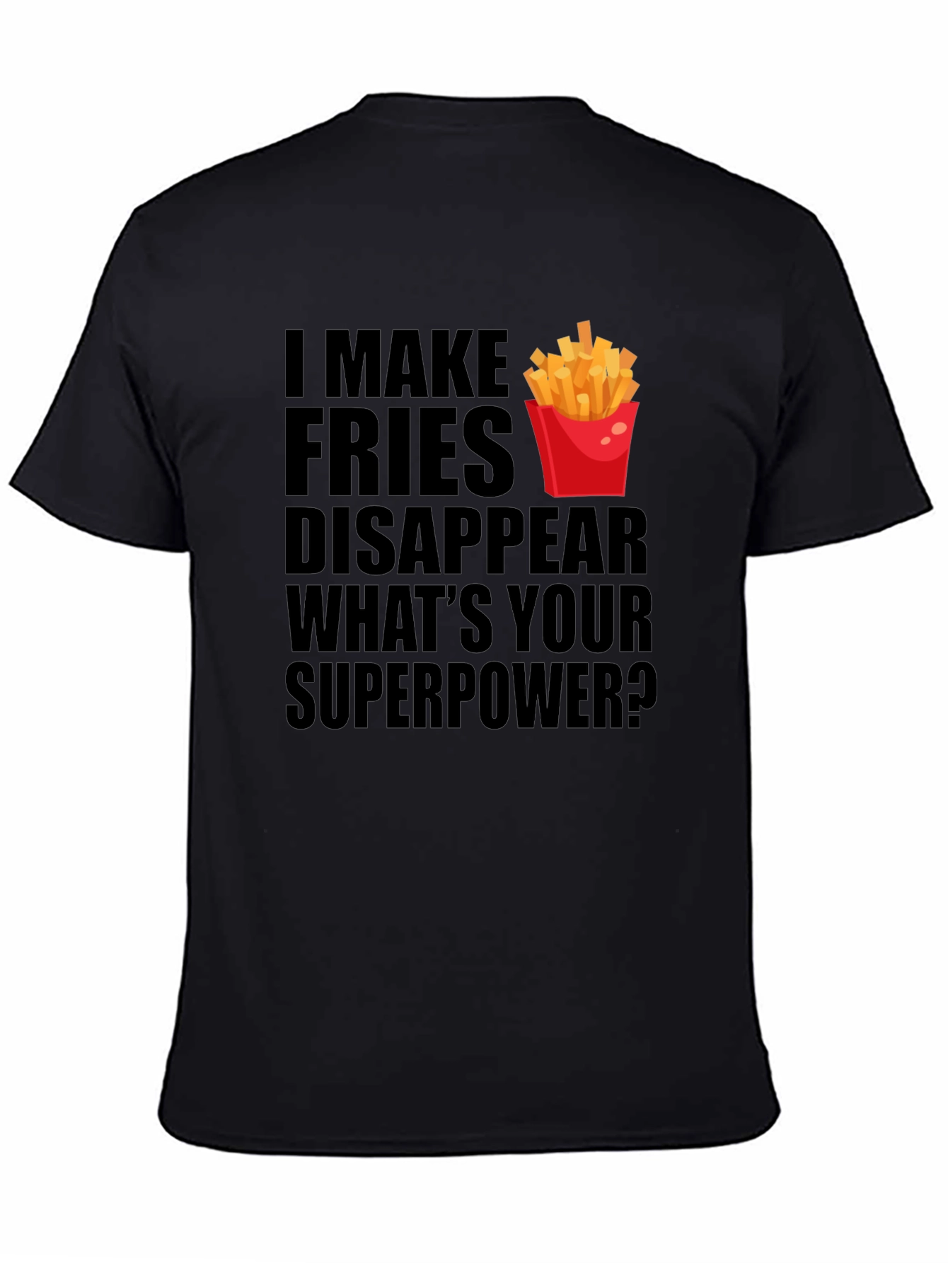 Funny Fries Disappear Graphic T-Shirt