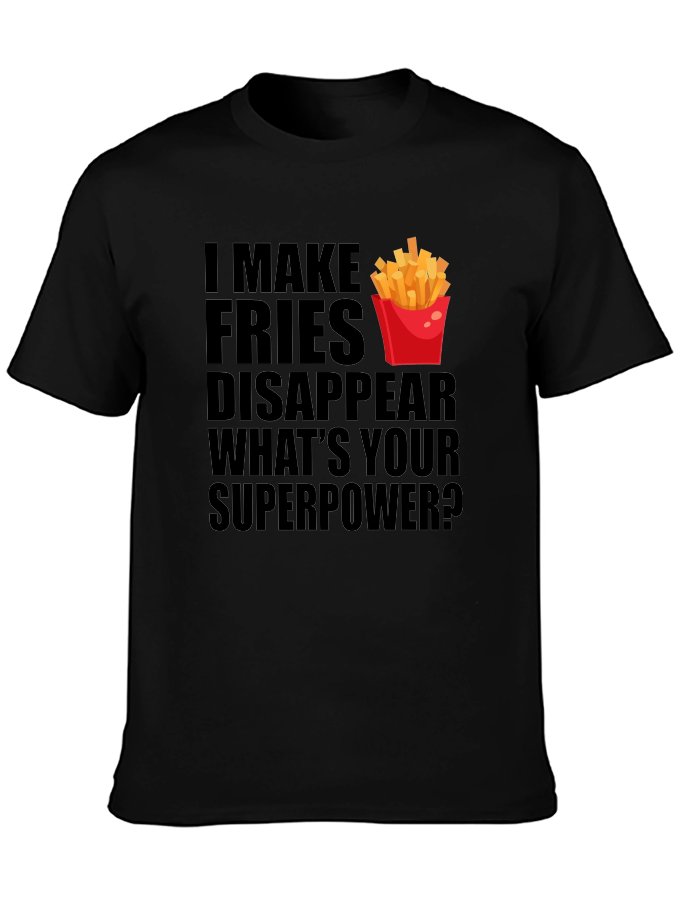 Funny Fries Disappear Graphic T-Shirt