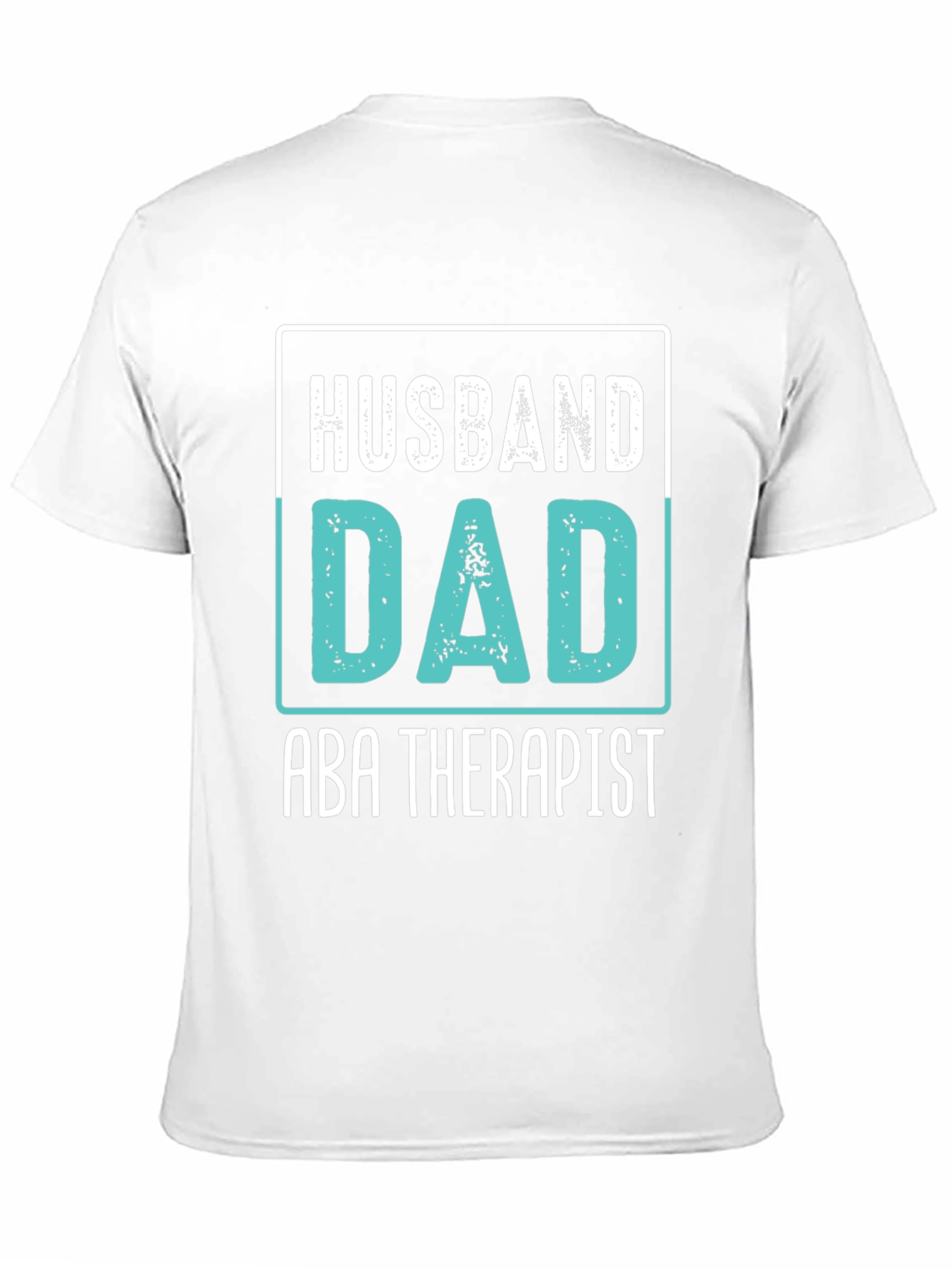 Husband Dad ABA Therapist Black Graphic T-Shirt