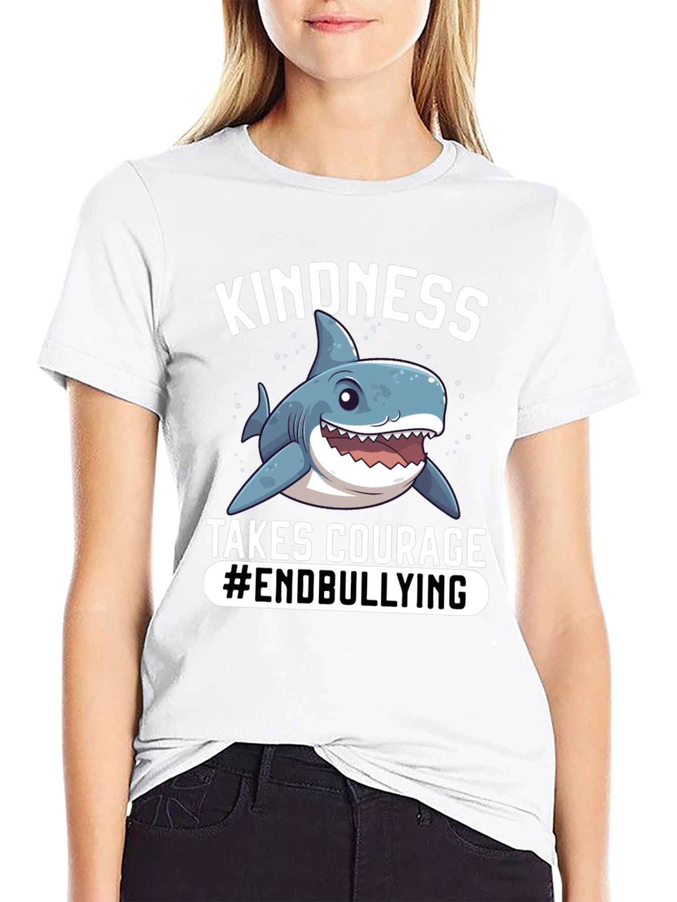 Kindness Shark Tee - Anti-Bullying Design