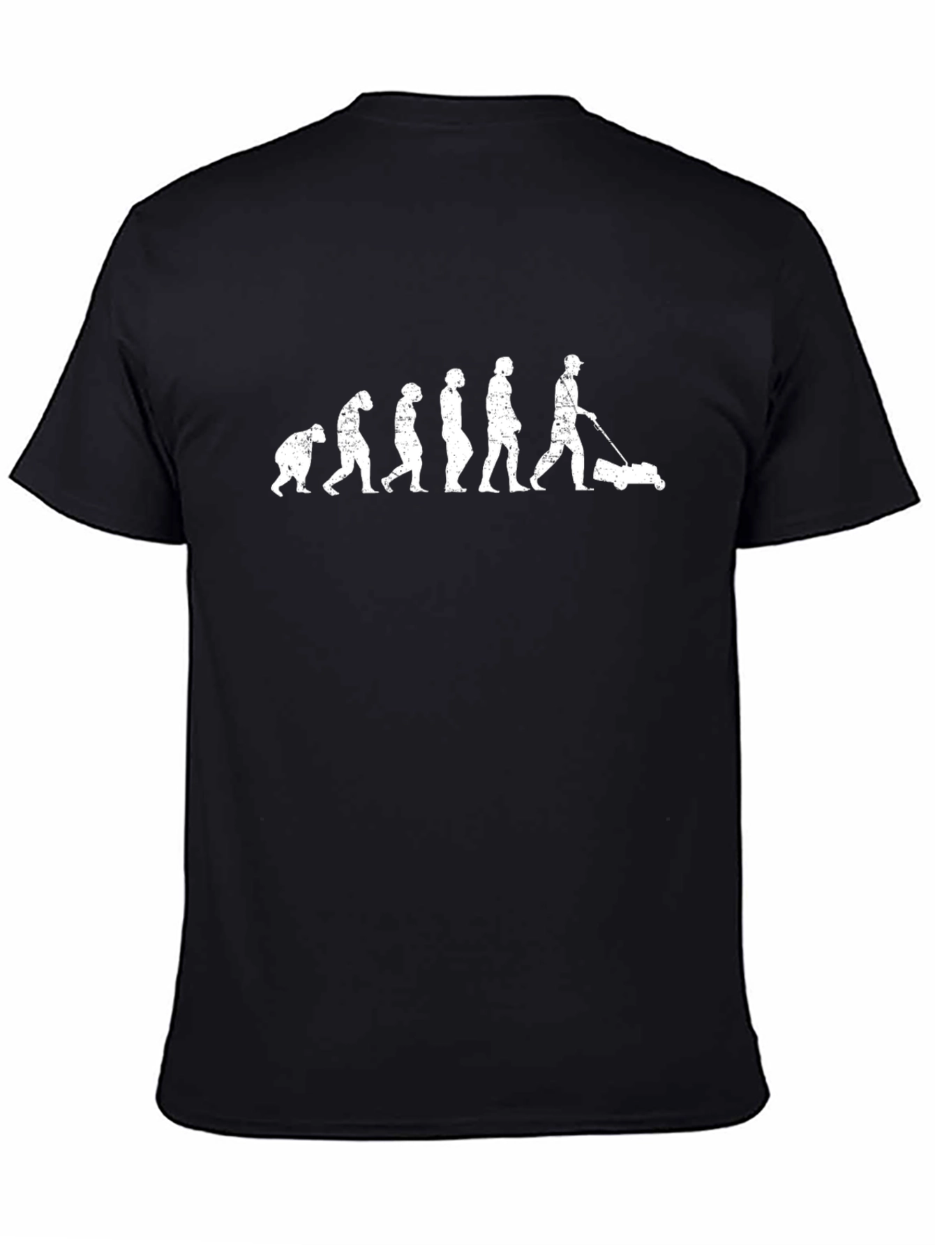 Evolution of Lawn Care T-Shirt - Black Cotton Tee