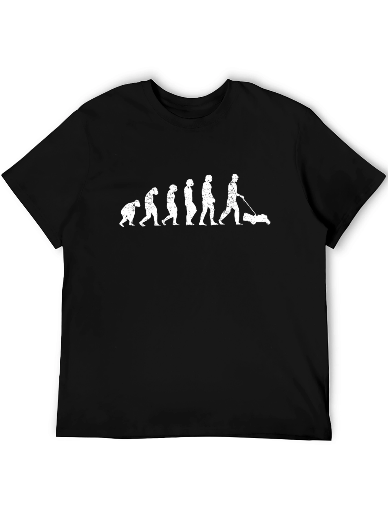 Evolution of Lawn Care T-Shirt - Black Cotton Tee