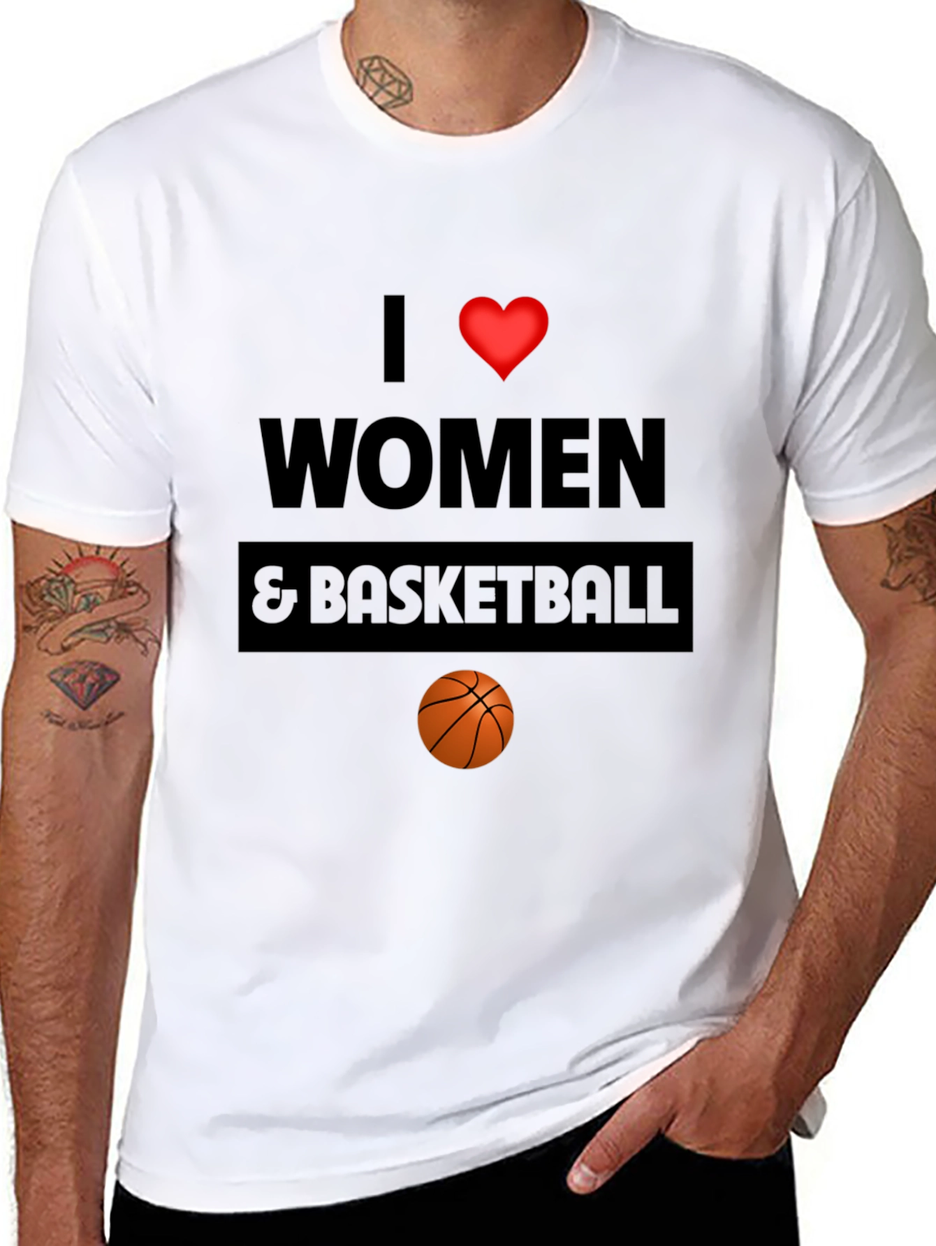 I Love Women & Basketball Graphic Tee
