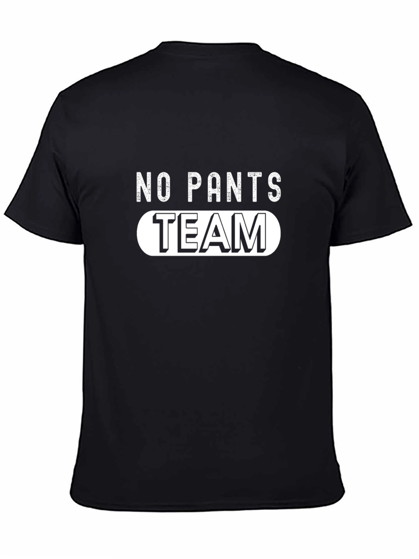 No Pants Team T-Shirt - Black Funny Tee