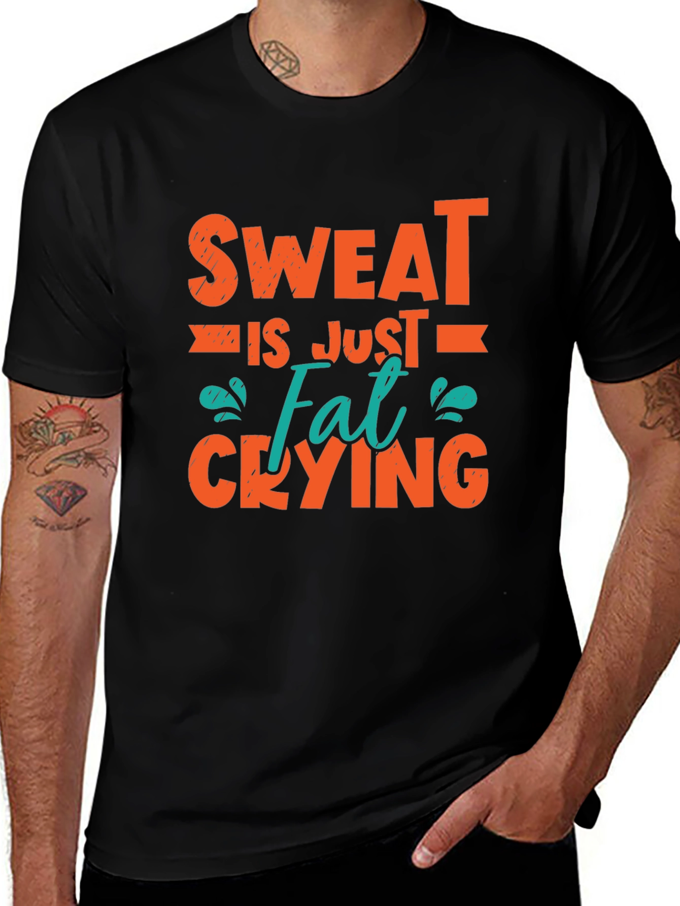 Sweat is Just Fat Crying Graphic Tee