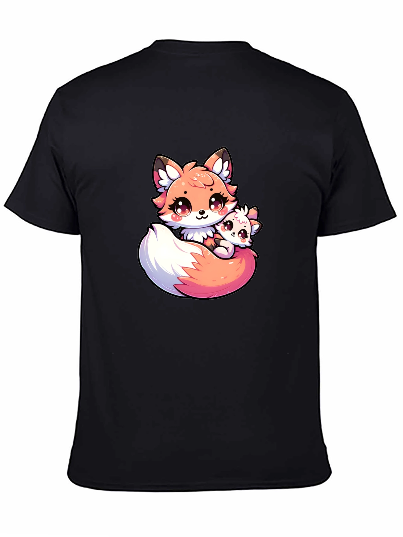 Cute Fox Family Graphic Tee - Soft & Stylish