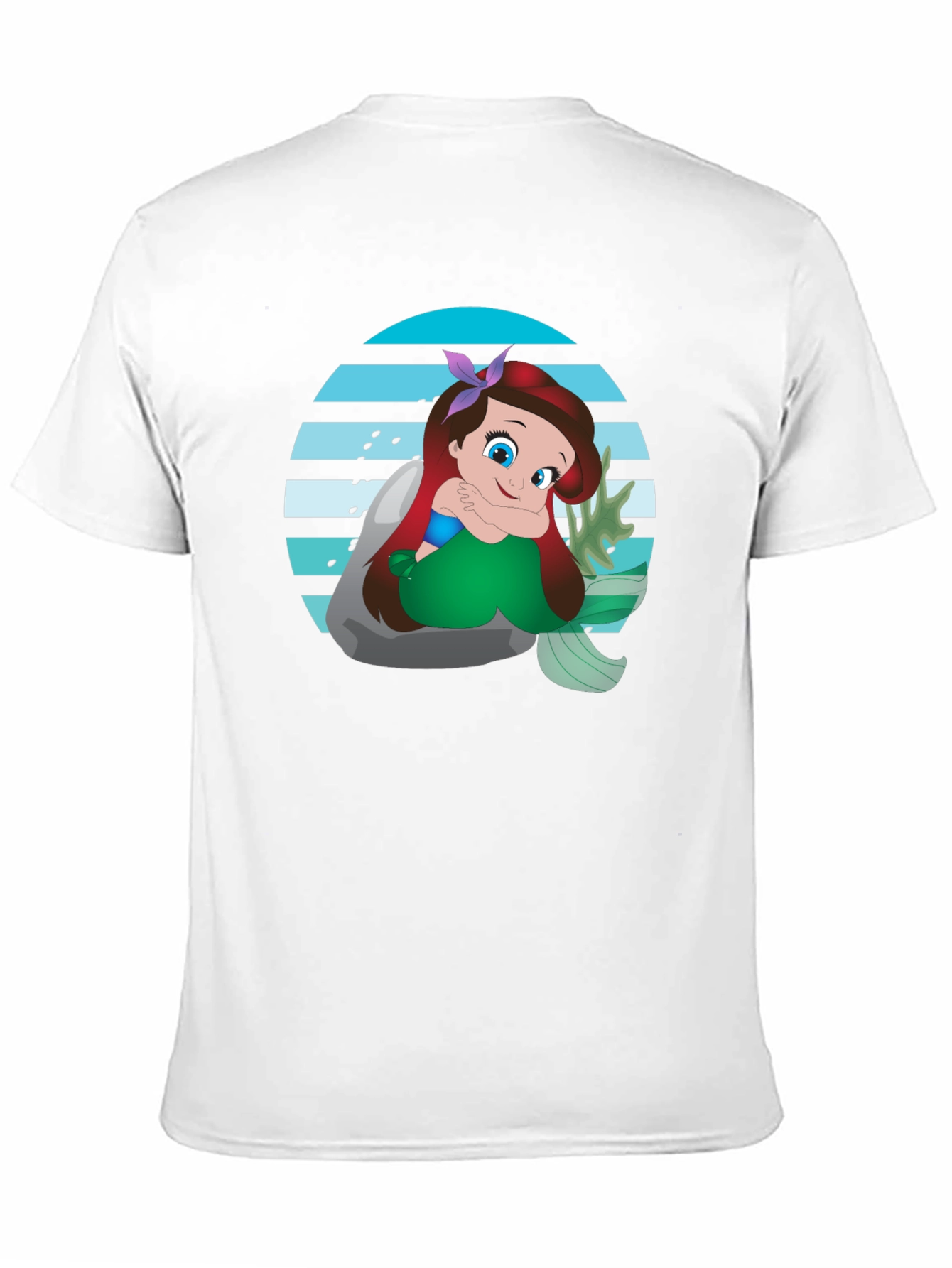 Ariel Mermaid Graphic Black T-Shirt