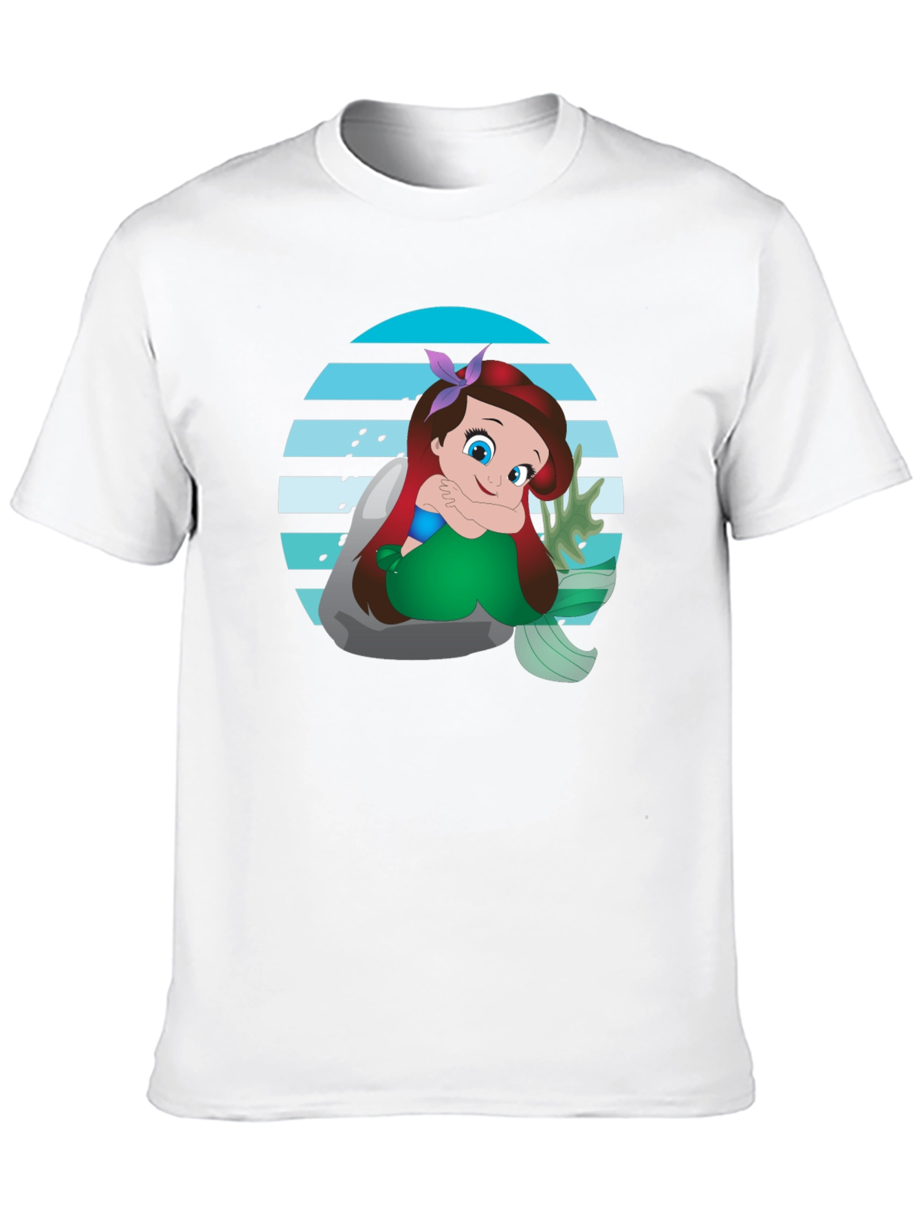 Ariel Mermaid Graphic Black T-Shirt