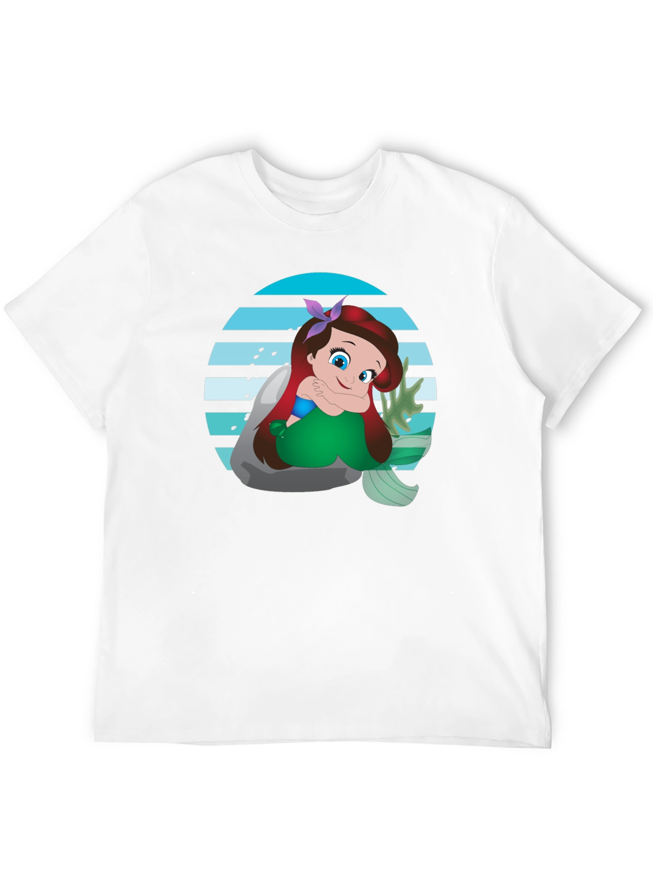 Ariel Mermaid Graphic Black T-Shirt