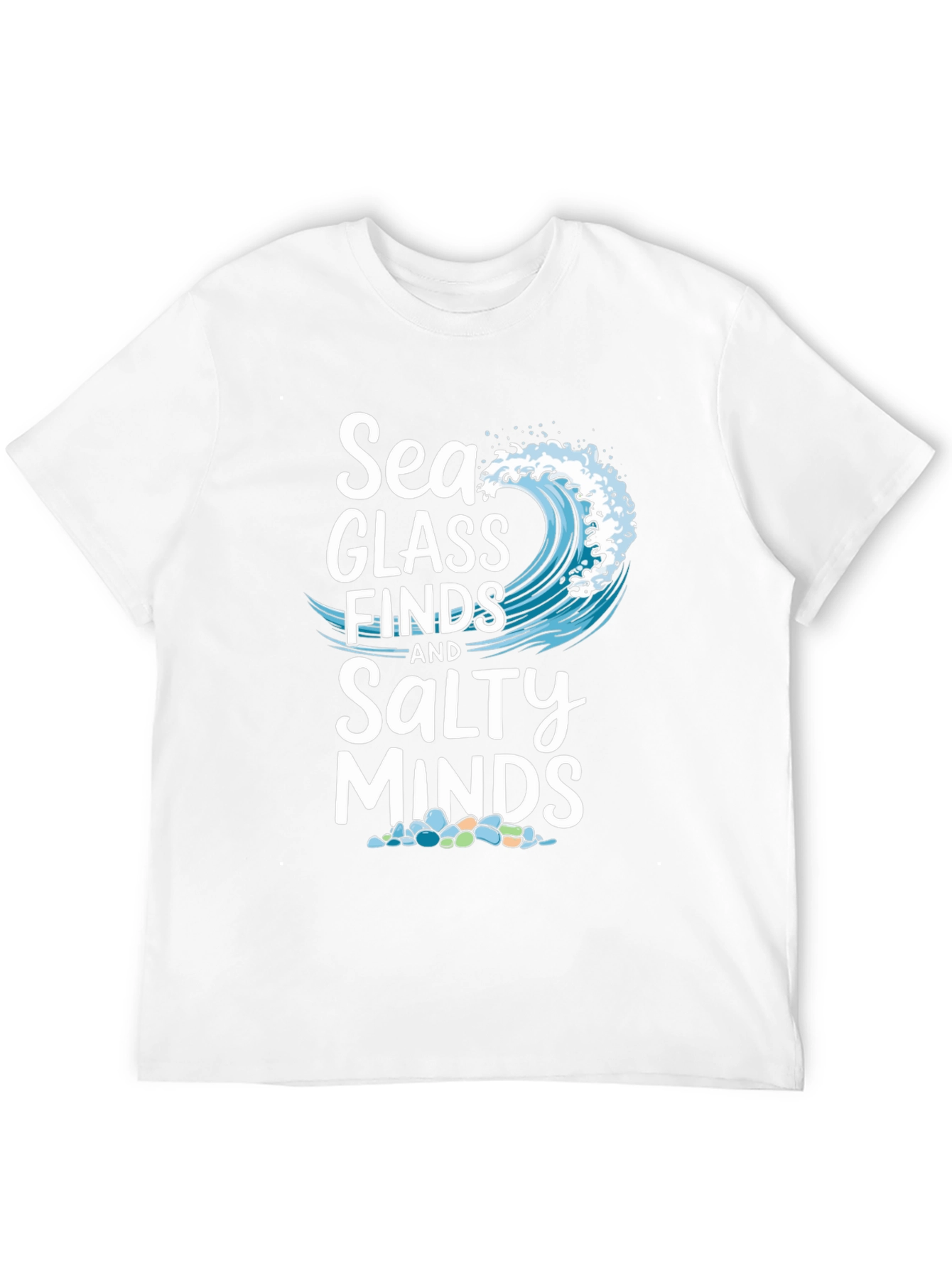 Sea Glass Finds & Salty Minds Black Graphic Tee