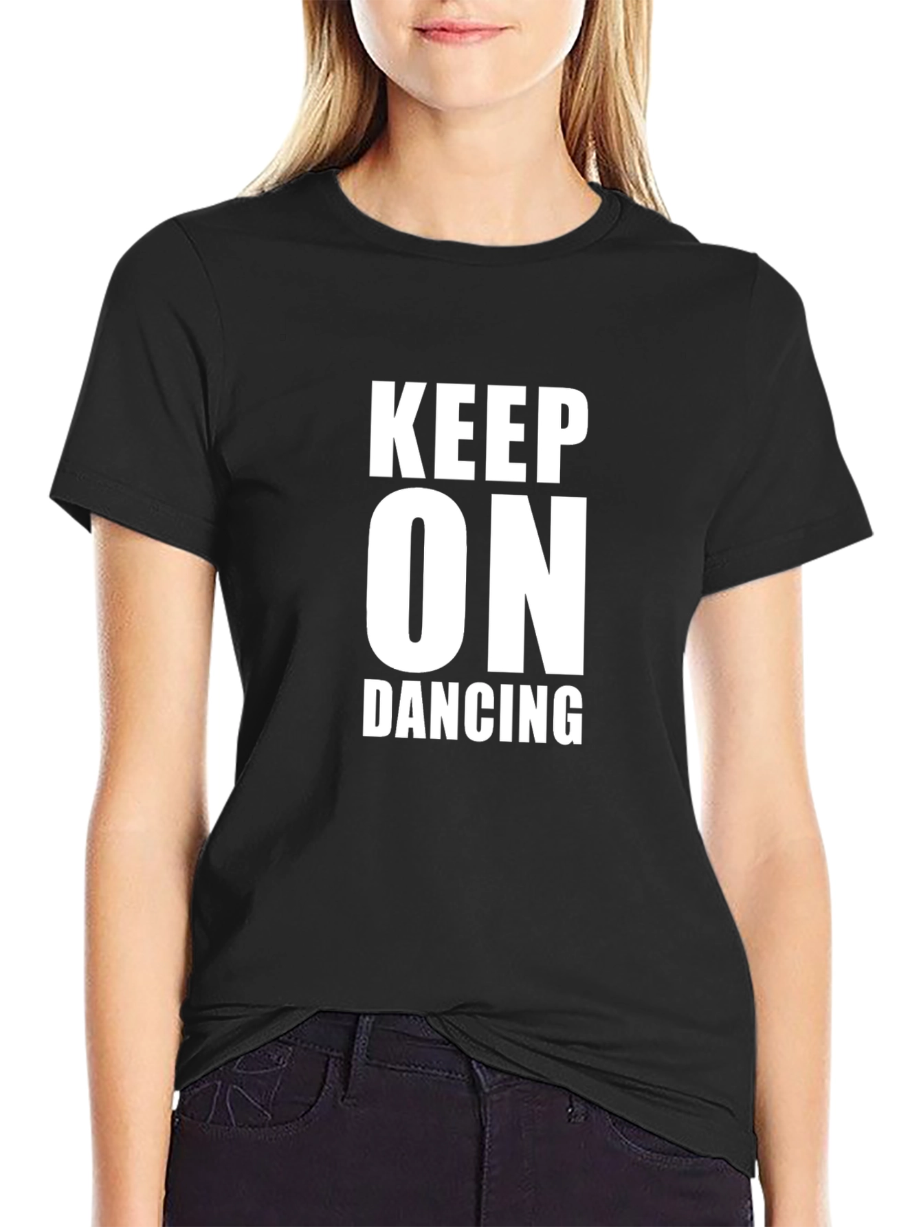 Keep On Dancing Black Graphic Tee