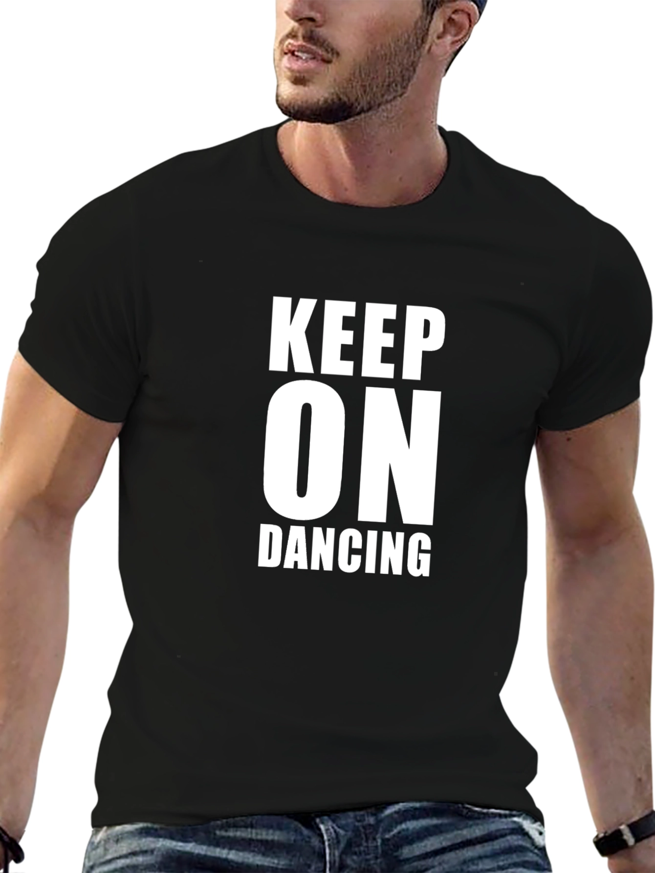 Keep On Dancing Black Graphic Tee