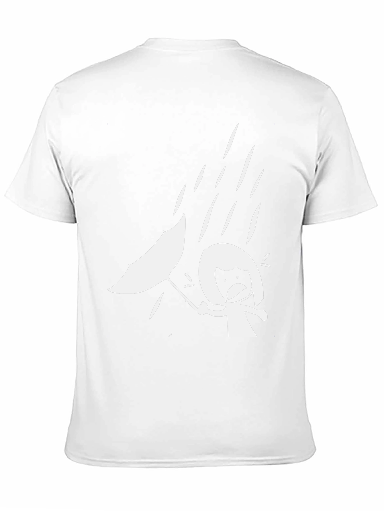 Rainy Day Graphic Tee - Funny Stick Figure T-Shirt