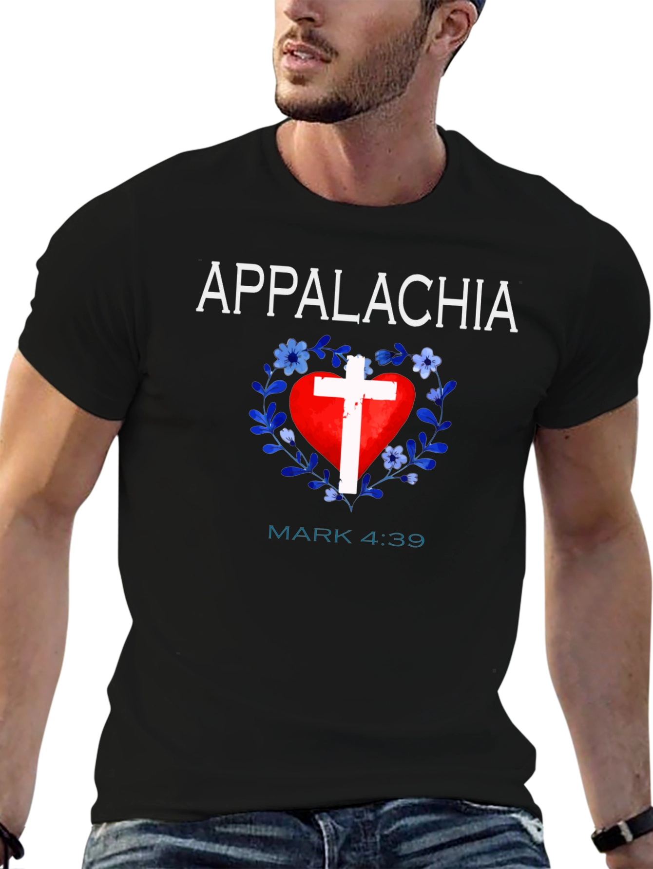 Appalachia Heart Cross Christian T-Shirt