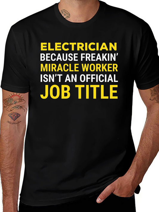 Electrician Funny Job Title Graphic T-Shirt