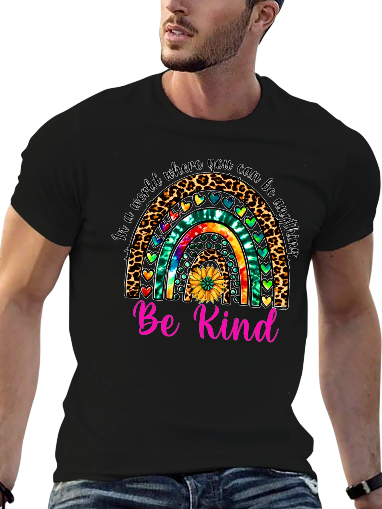 Be Kind Rainbow Graphic Tee
