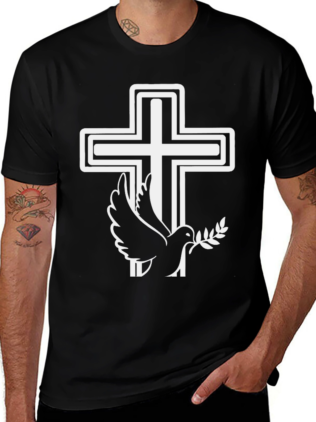 Faith Dove Graphic Tee - Stylish Christian Apparel