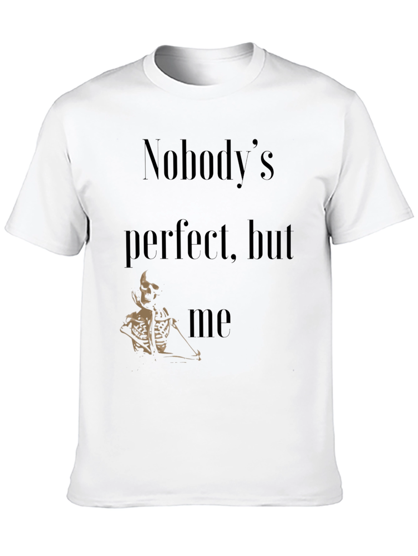 Nobodys Perfect Skeleton Graphic T-Shirt