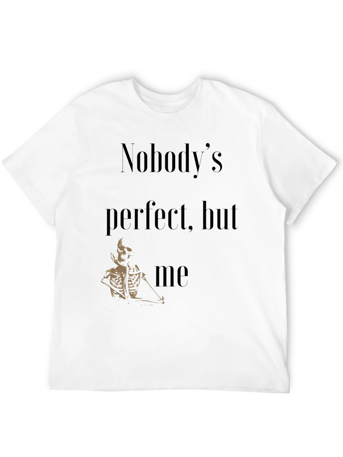 Nobodys Perfect Skeleton Graphic T-Shirt