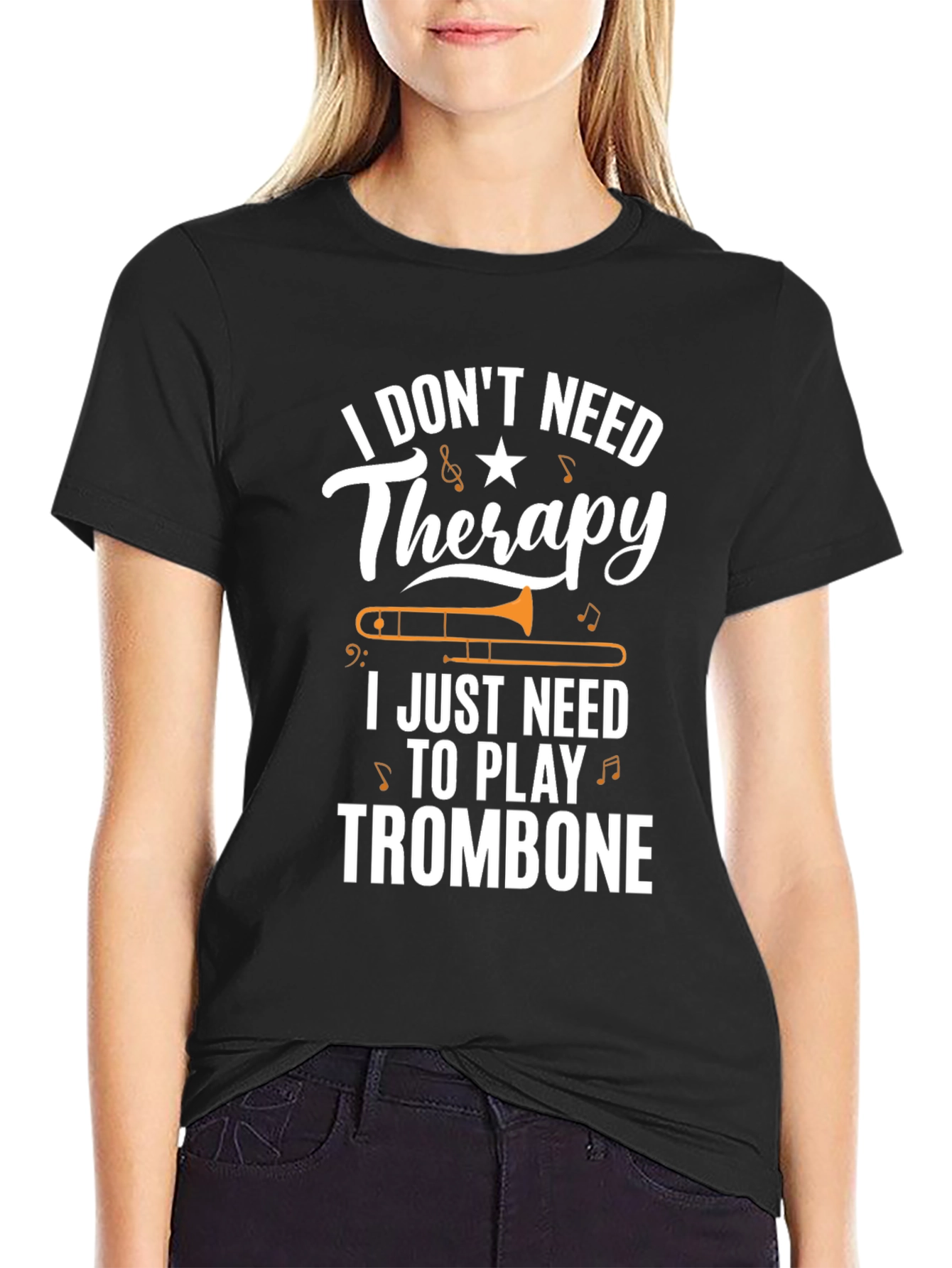 Trombone Therapy T-Shirt - Musicians Humor Tee