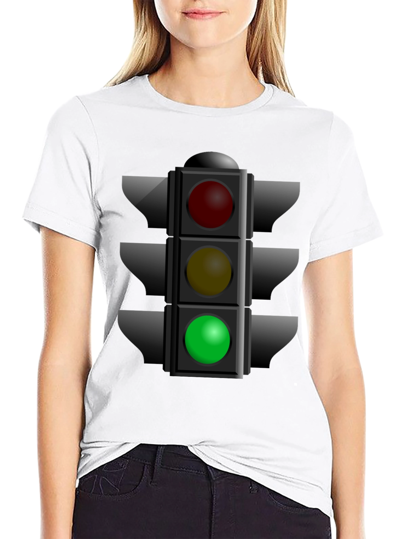Traffic Light Graphic T-Shirt - Stop Wait Go!