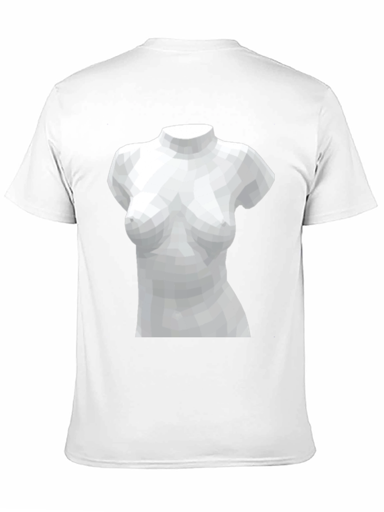 Geometric Torso Graphic Tee - Black
