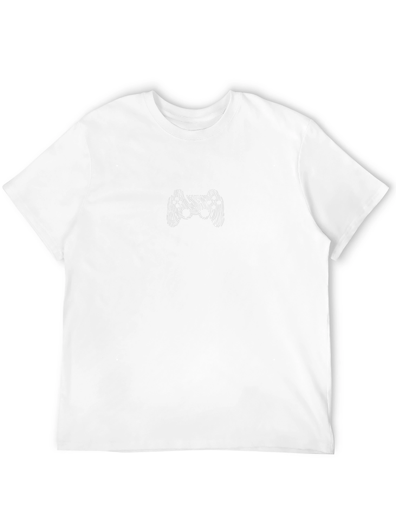 Graphic Fingerprint Game Controller Black T-Shirt
