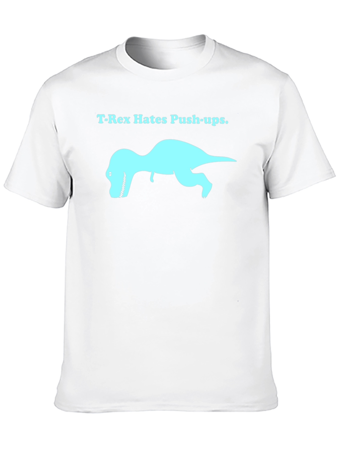 T-Rex Hates Push-Ups Graphic Tee - Black Cotton T-Shirt