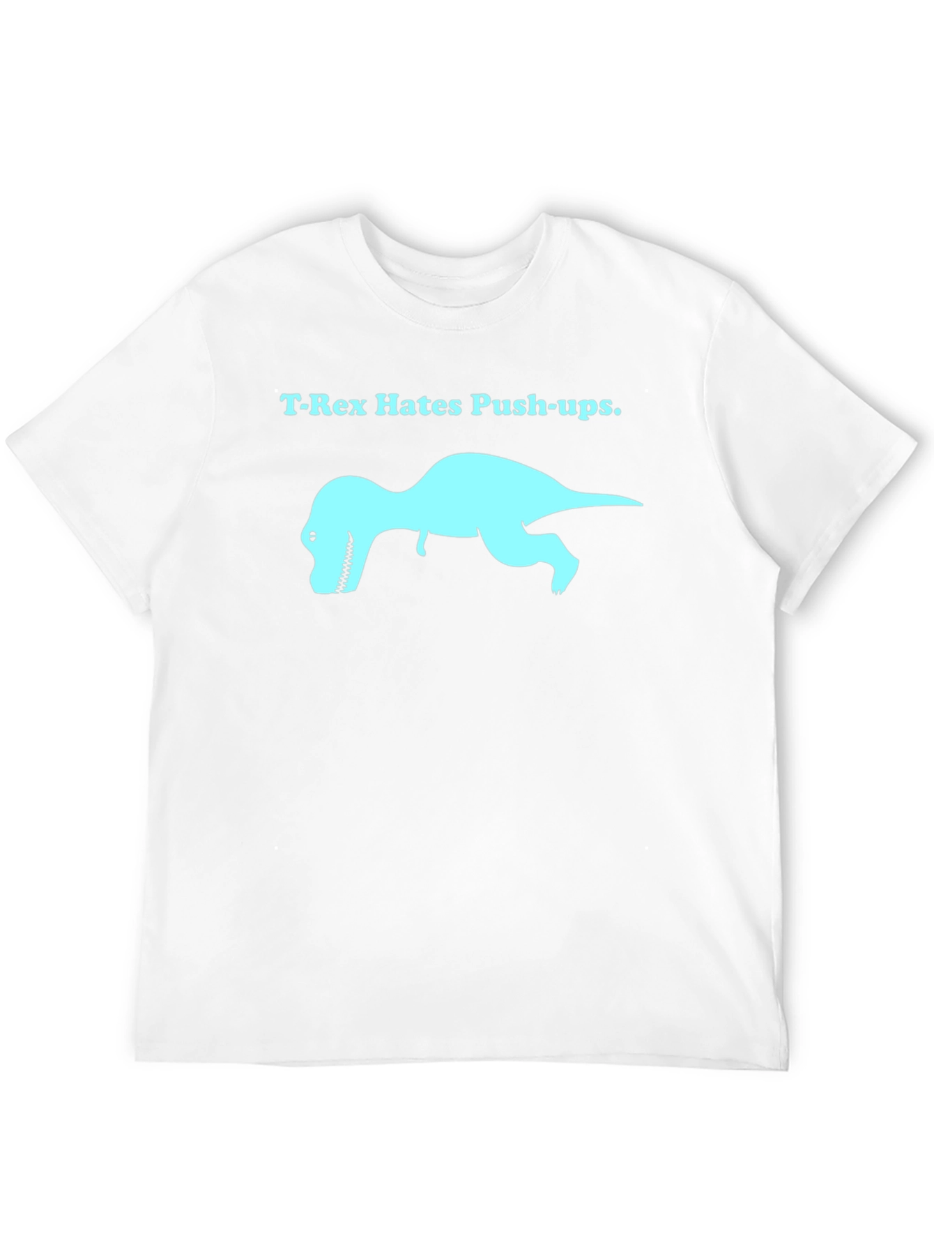 T-Rex Hates Push-Ups Graphic Tee - Black Cotton T-Shirt