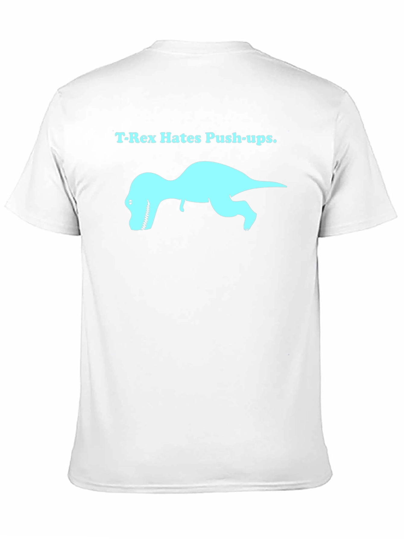 T-Rex Hates Push-Ups Graphic Tee - Black Cotton T-Shirt