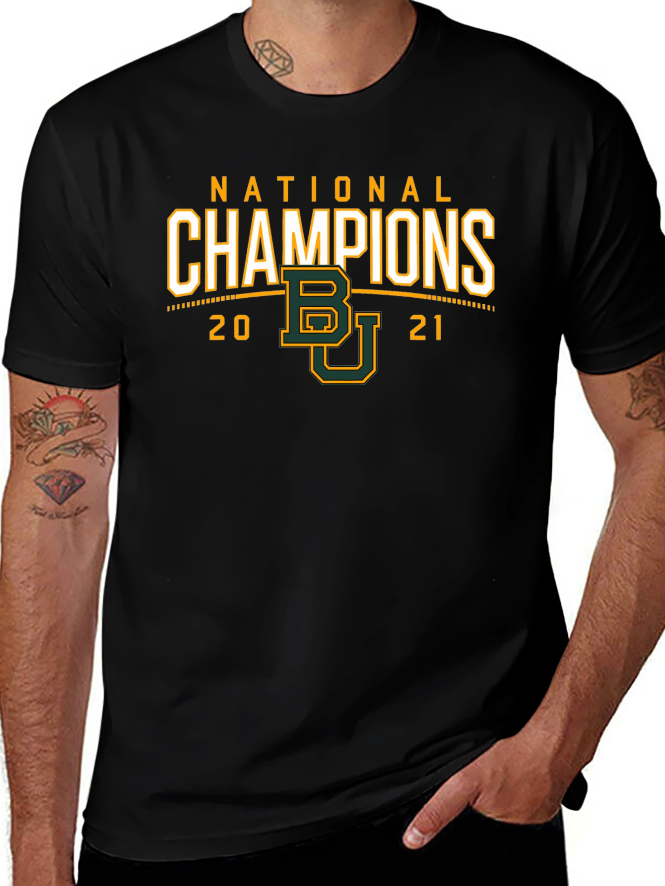 National Champions 2021 Baylor Bears Black T-Shirt