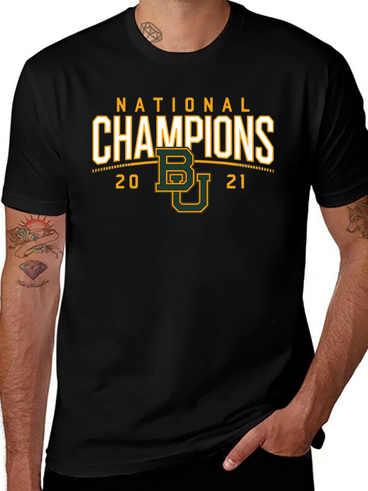 National Champions 2021 Baylor Bears Black T-Shirt