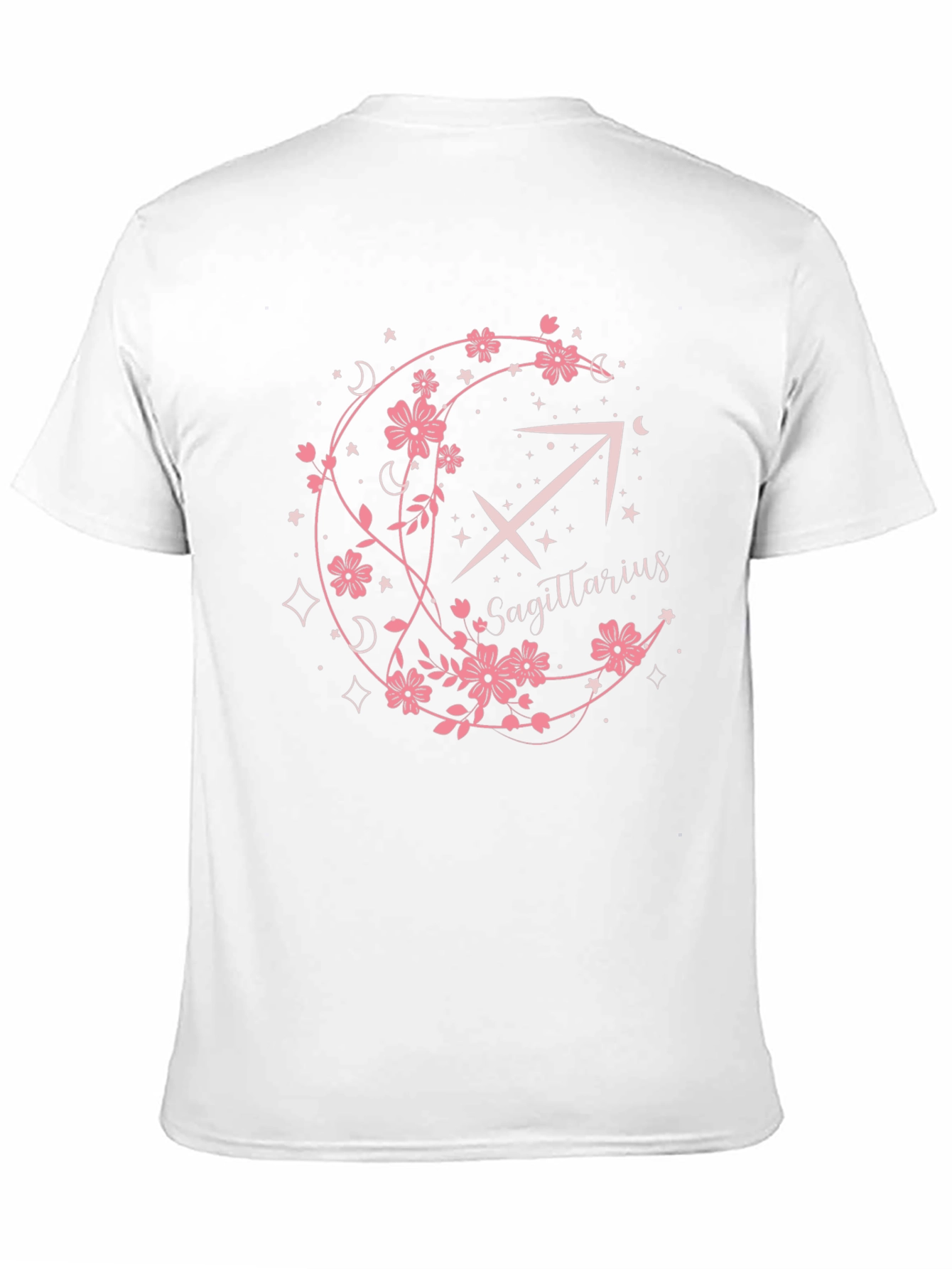 Sagittarius Floral Zodiac Black T-Shirt